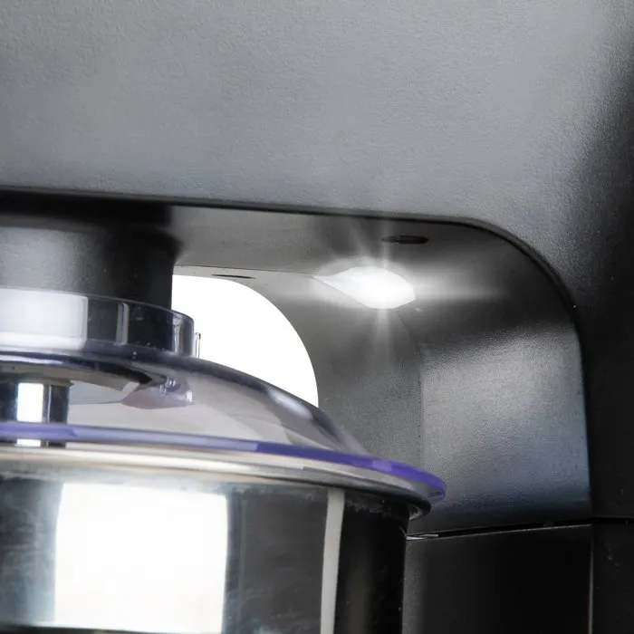 DOMO Batidora de Pie Multifunción 1200W 4,5L 8 Velocidades + Pulse Gris/Negro