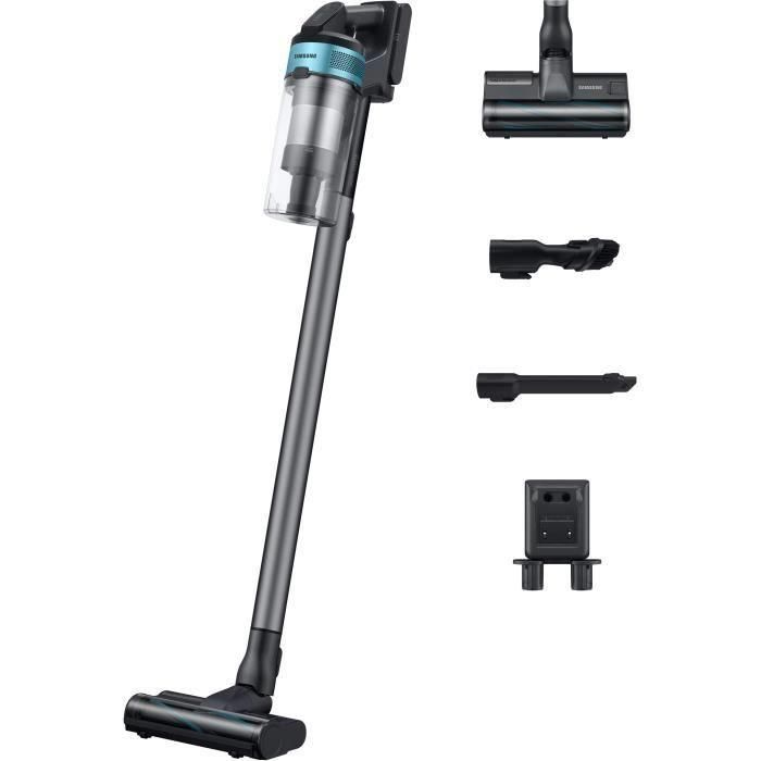 Samsung Aspiradora Vertical Jet 75E Turbo, 200 W, 60 min, 0,8 L, Gris/Azul - SAM8806095108834