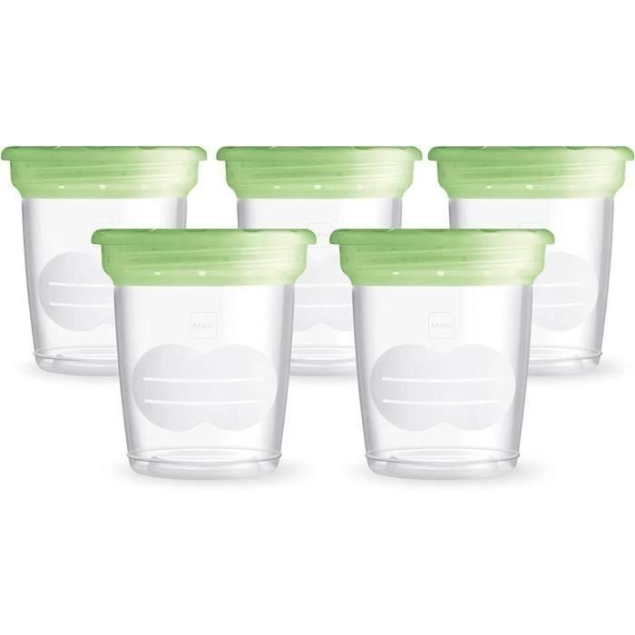 MAM Storage Pots 120ml - Pack of 5 - Transparent 3 MAM Storage Pots 120ml - Pack of 5 - Transparent 3
