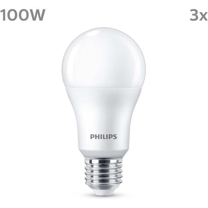 Bombilla LED - PHILIPS - 100 W - A67 E27 - Blanco frío - No regulable x 3 Bombilla LED - PHILIPS - 100 W - A67 E27 - Blanco frío - No regulable x 3