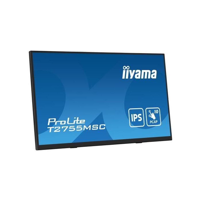 Iiyama Monitor Táctil 27" IPS Full HD 1920x1080, 10 Puntos Táctiles, HDMI, DisplayPort, USB Hub, Altavoces, Webcam y Micrófono Integrados, Soporte (T2755MSC-B1) 2