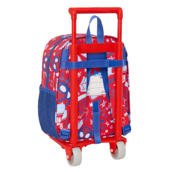 Mochila Escolar con Ruedas Spider-Man Rescue Azul Rojo 22 x 27 x 10 cm 1