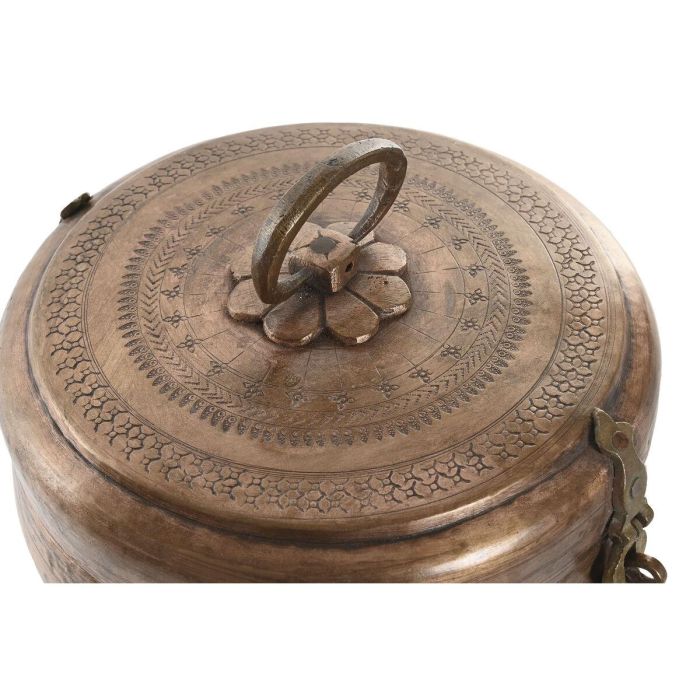 Caja-Joyero Home ESPRIT Cobre Latón 25 x 25 x 10 cm 3