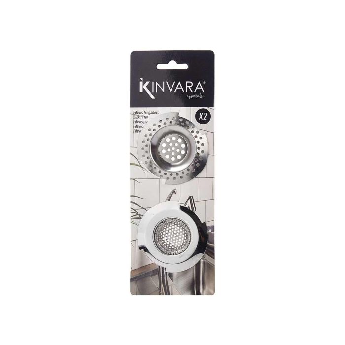 Set 2 Filtros Fregadero Acero Hondo Agujeros Peq Kinvara 25x1x8cm (24 Unidades) 1 Set 2 Filtros Fregadero Acero Hondo Agujeros Peq Kinvara 25x1x8cm (24 Unidades) 1