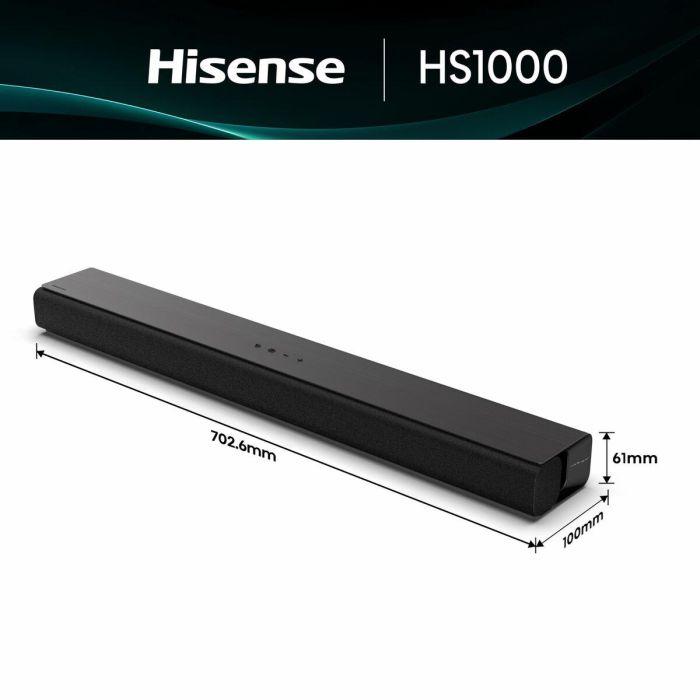 Barra de Sonido Hisense HS1000 120W Negro 120 W 11 Barra de Sonido Hisense HS1000 120W Negro 120 W 11