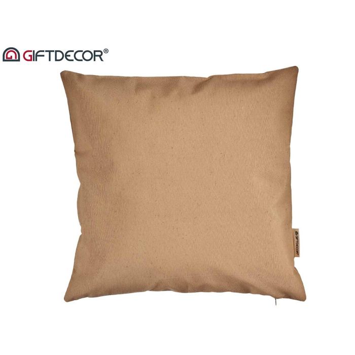 Funda Cojin Cremallera 45X45Cm Beige Giftdecor (24 Unidades) 1 Funda Cojin Cremallera 45X45Cm Beige Giftdecor (24 Unidades) 1