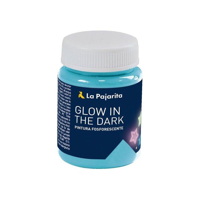 Pintura Latex La Pajarita Fosforescente 75 Ml (Bote) Azul 6 unidades