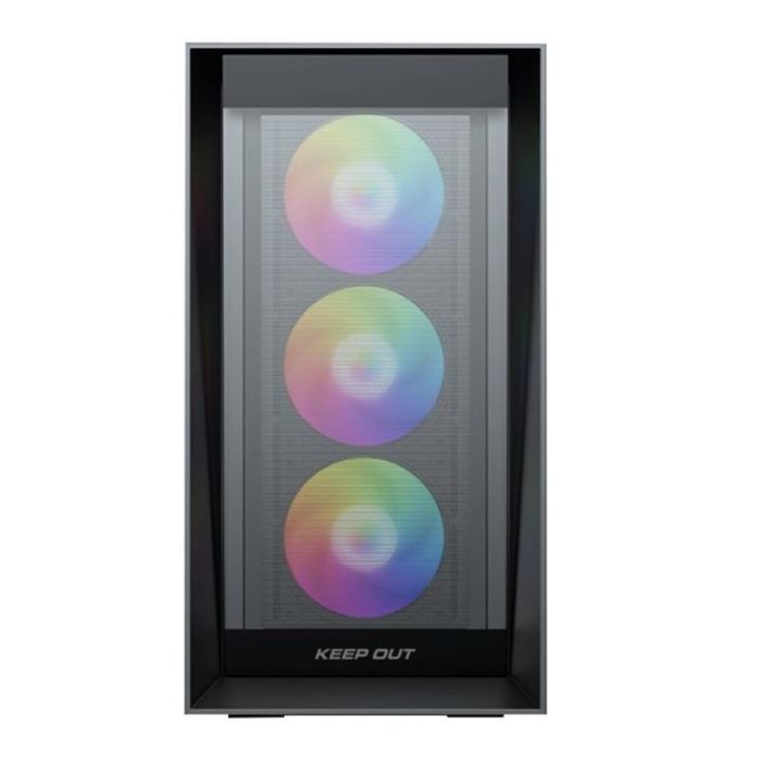 Keep Out XC-911PROXL+ Caja PC Gaming de Torre E-ATX ATX Micro-ATX ITX con Panel Lateral de Cristal Templado ARGB, Negro 1 Keep Out XC-911PROXL+ Caja PC Gaming de Torre E-ATX ATX Micro-ATX ITX con Panel Lateral de Cristal Templado ARGB, Negro 1