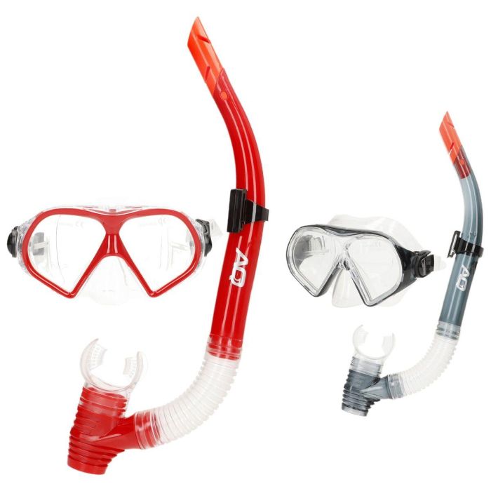 Gafas de Buceo con Tubo AquaSport Rojo Gris (6 Unidades) 1 Gafas de Buceo con Tubo AquaSport Rojo Gris (6 Unidades) 1