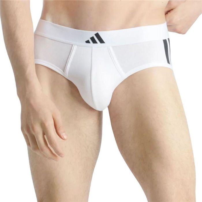 Slips Adidas Slip Low Rise 3 Stripes Active Flex Blanco 2 Unidades S 3