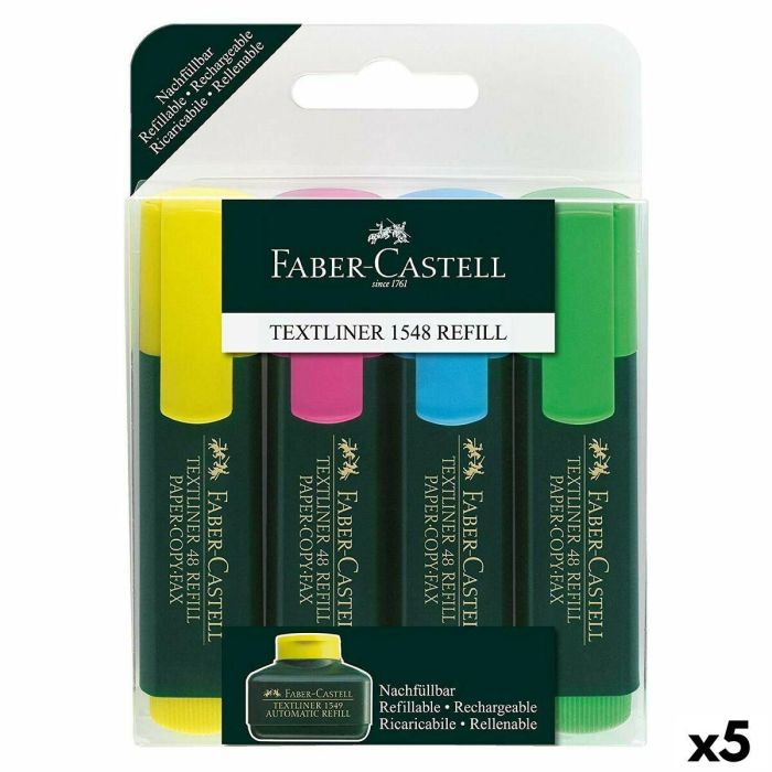 Set de Marcadores Faber-Castell Fluorescente Multicolor (5 Unidades) Set de Marcadores Faber-Castell Fluorescente Multicolor (5 Unidades)