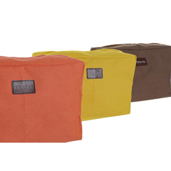 Neceser Loft DKD Home Decor Marron Naranja 10 x 20 x 30 cm (12 Unidades) 1