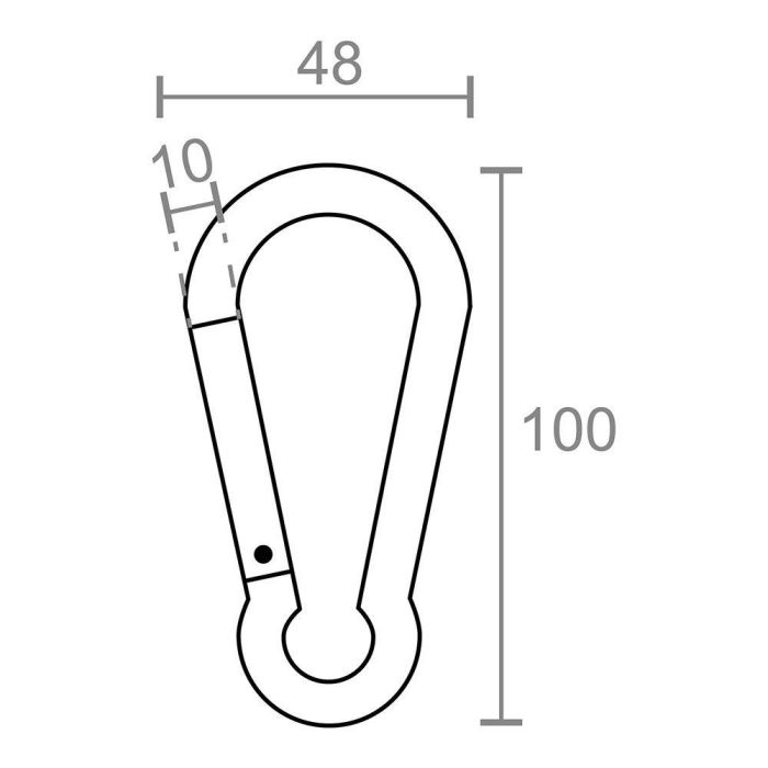 Edm Mosquetón msq04 Aluminio Colores Surtidos 10 x 100 mm 5