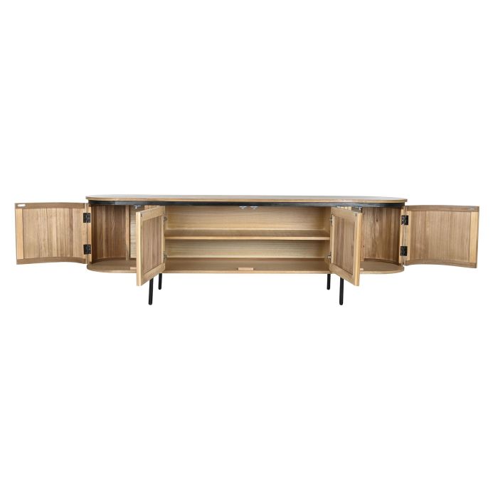 Mueble Tv Balines DKD Home Decor Natural Negro 40 x 55 x 180 cm 3 Mueble Tv Balines DKD Home Decor Natural Negro 40 x 55 x 180 cm 3