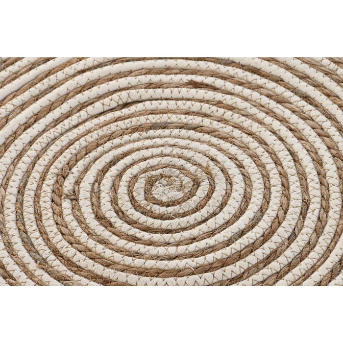 DKD Home Decor Alfombra Infantil Colección Leon Pompon, Algodón y Seagrass, Natural Multicolor, 90x90 cm (2 Unidades) 3 DKD Home Decor Alfombra Infantil Colección Leon Pompon, Algodón y Seagrass, Natural Multicolor, 90x90 cm (2 Unidades) 3