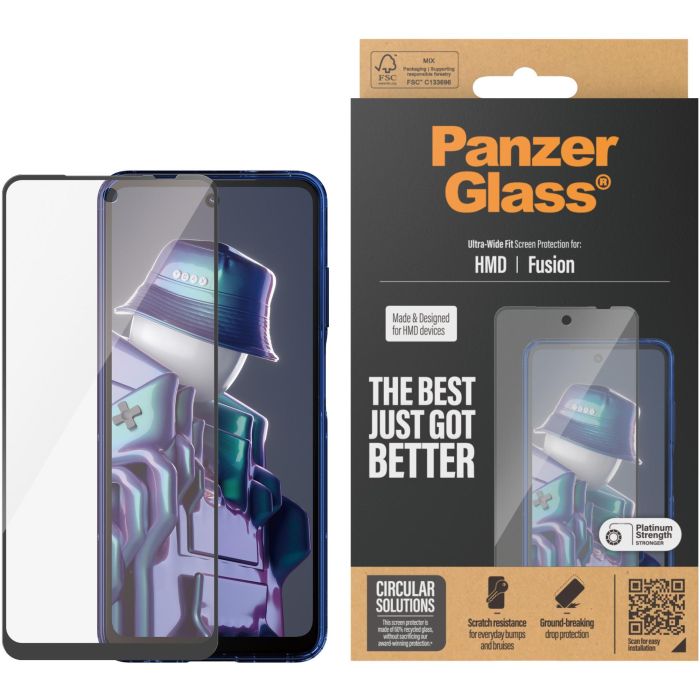 PanzerGlass Protector Pantalla HMD Fusion UWF Transparente Resistente a Rayones y Golpes para HMD Fusion 1