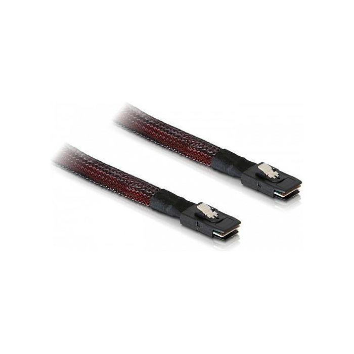 DeLOCK Cable SAS SFF-8087 a SFF-8087 Macho/Macho, 1 metro, Negro y Rojo 0 DeLOCK Cable SAS SFF-8087 a SFF-8087 Macho/Macho, 1 metro, Negro y Rojo 0