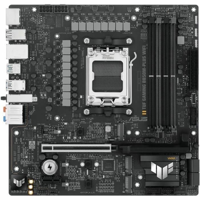 ASUS TUF GAMING B850M-PLUS WiFi Placa Base micro ATX AMD B850 Zócalo AM5 DDR5 para Ryzen 7000/8000/9000 Series Wi-Fi 6E BT 5.3 4