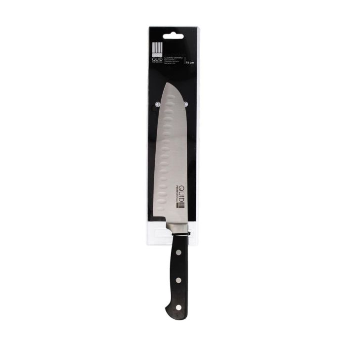 Quid Professional Cuchillo Santoku Inox Chef Black Acero Inoxidable 18 cm Negro Mango Ergonómico Apto Lavavajillas (6 Unidades) 4 Quid Professional Cuchillo Santoku Inox Chef Black Acero Inoxidable 18 cm Negro Mango Ergonómico Apto Lavavajillas (6 Unidades) 4