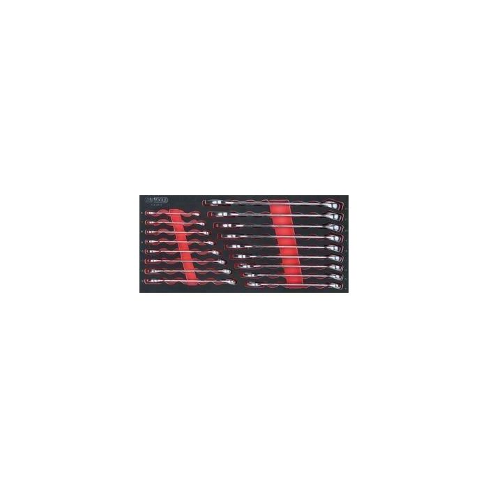KS TOOLS 713.2017 Módulo de llaves combinadas Ultimate para carro taller, 17 llaves de 6-22 mm, Tamaño 1/3