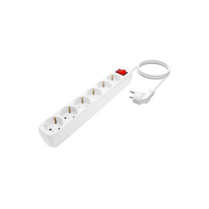 Aisens Regleta de Enchufes 6 Tomas con Interruptor, Cable 1.4M, Blanco 1 Aisens Regleta de Enchufes 6 Tomas con Interruptor, Cable 1.4M, Blanco 1