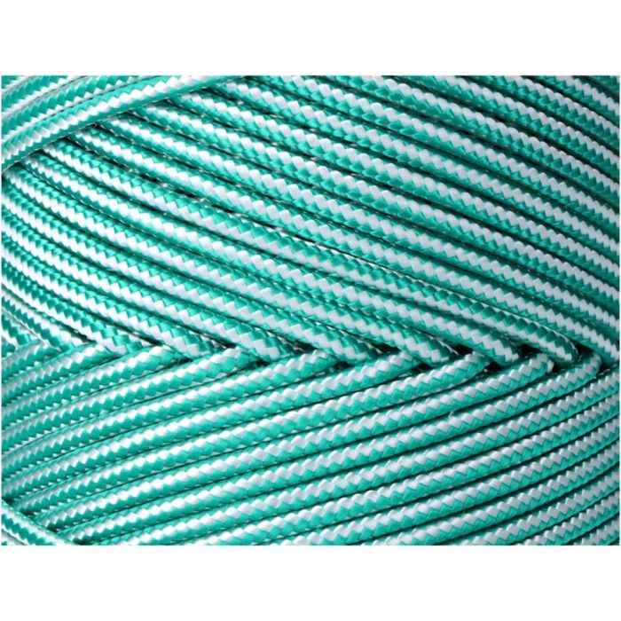 Cuerda trenzada pp verde/blanco 5 mm x 200 m 1 Cuerda trenzada pp verde/blanco 5 mm x 200 m 1