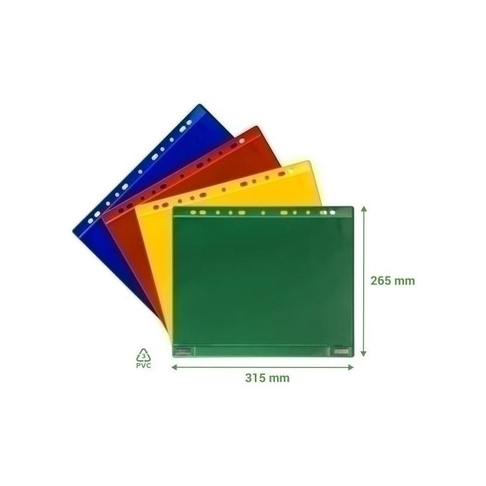 Funda Tarifold Magnetica Doble Cara Multitaladro A4 Verde Bolsa De 5
