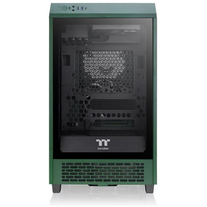 Thermaltake The Tower 200 TG Dark Green Mini Tower PC Verde Oscuro Mini-ITX para Gaming con Panel de Vidrio Templado 1