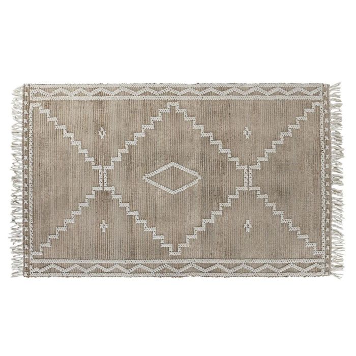 Alfombra Home ESPRIT Blanco Natural Boho 160 x 230 x 1 cm