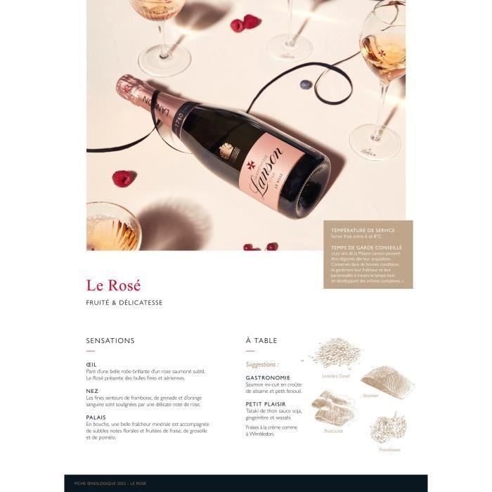 CHAMPAGNE Lanson Rosé Label brut champagne - Rosado - 75cl 2 CHAMPAGNE Lanson Rosé Label brut champagne - Rosado - 75cl 2