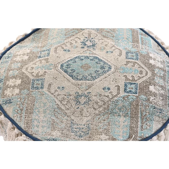 DKD Home Decor Cojín de Suelo Árabe Casablanca 40x40x40 cm Azul Marrón Beige Poliéster Hecho a Mano con Cremallera 1 DKD Home Decor Cojín de Suelo Árabe Casablanca 40x40x40 cm Azul Marrón Beige Poliéster Hecho a Mano con Cremallera 1