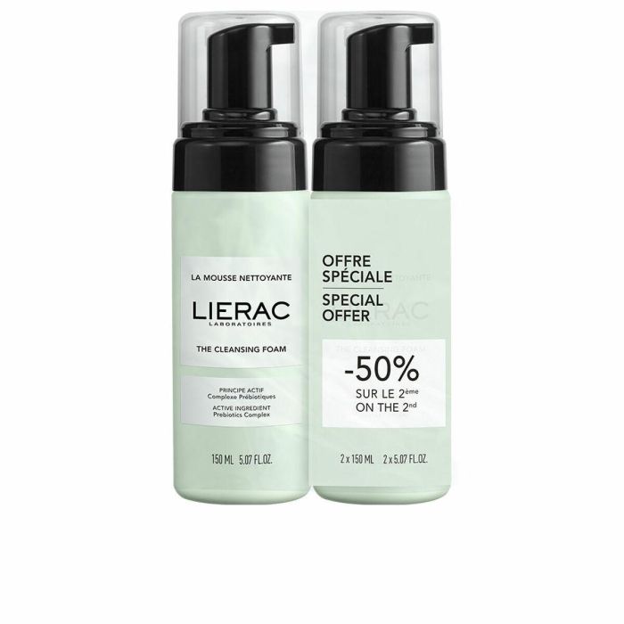 Lierac Desmaquillante Espuma Limpiadora Facial Pack 2x150ml | Piel Sensible y Todo Tipo | 99% Natural, Vegana, Prebióticos Marinos Lierac Desmaquillante Espuma Limpiadora Facial Pack 2x150ml | Piel Sensible y Todo Tipo | 99% Natural, Vegana, Prebióticos Marinos