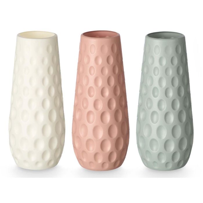 Jarrón Cónico Puntos - Plastico 23 cm - Giftdecor - Blanco, Gris, Rosa (24 Unidades) 1 Jarrón Cónico Puntos - Plastico 23 cm - Giftdecor - Blanco, Gris, Rosa (24 Unidades) 1