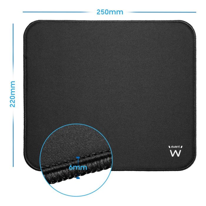 Ewent Ew3183 Alfombrilla de Ratón Poliéster 250x200x6 mm | Superficie Antideslizante para Ratón Óptico y Láser, Control Preciso 2 Ewent Ew3183 Alfombrilla de Ratón Poliéster 250x200x6 mm | Superficie Antideslizante para Ratón Óptico y Láser, Control Preciso 2