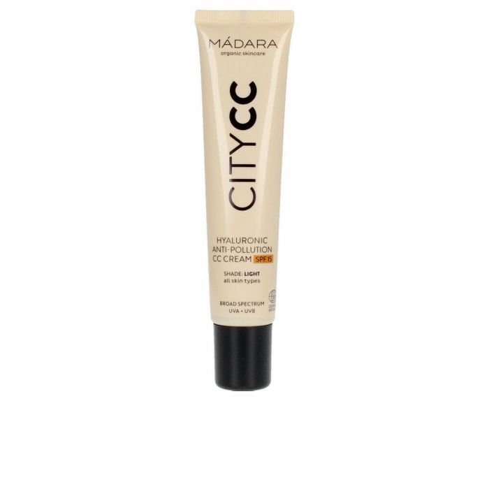Mádara Organic Skincare CITYCC Hyaluronic Anti-Pollution CC Cream SPF15 Tono Light, Corrector Facial e Hidratante Profundo 40ml Mádara Organic Skincare CITYCC Hyaluronic Anti-Pollution CC Cream SPF15 Tono Light, Corrector Facial e Hidratante Profundo 40ml