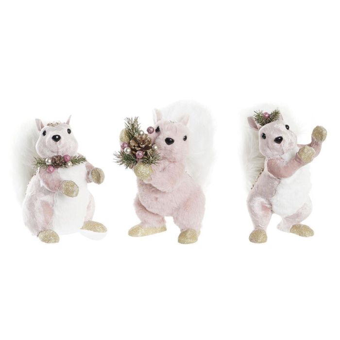 Figura Navidad Alpina DKD Home Decor Rosa 16 x 21 x 13 cm (3 Unidades) Figura Navidad Alpina DKD Home Decor Rosa 16 x 21 x 13 cm (3 Unidades)