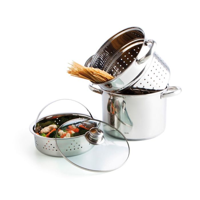 Bateria Acero Inoxidable Gastro Fresh Quid 3 Piezas 1 Bateria Acero Inoxidable Gastro Fresh Quid 3 Piezas 1