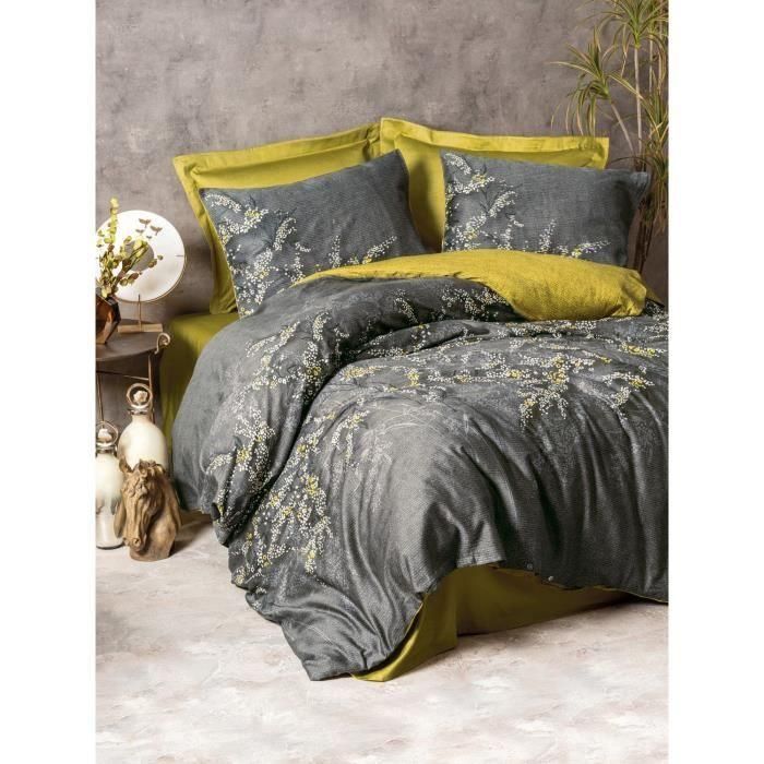 ASI8683742886624 - Juego de Cama 100% Algodón Satén, 1 Funda Nórdica 220x240 cm + 2 Fundas Almohada 60x60 cm, Antracita ASI8683742886624 - Juego de Cama 100% Algodón Satén, 1 Funda Nórdica 220x240 cm + 2 Fundas Almohada 60x60 cm, Antracita