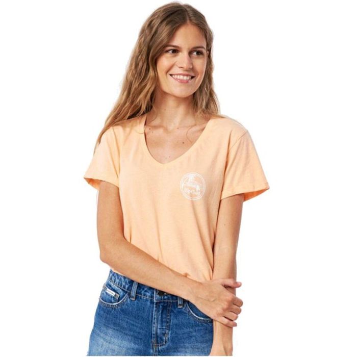 Camiseta de Manga Corta Mujer Rip Curl GTERP5-9724 Amarillo (XS)