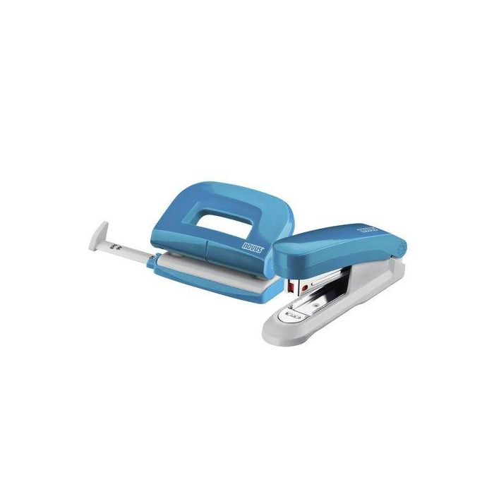 Set Grapado Novus Fresh Grapadora E15(15 H) + Taladro E210 (10 H) + Grapas Nº 10 Azul Petrol