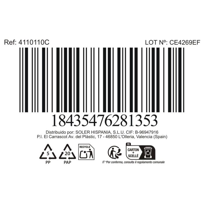 La Mediterranea Ensaladera Calobra Crema Ø18x9 cm (16 Unidades)