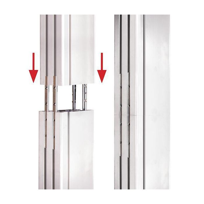 B-Tech BT8380 Columna de Soporte Vertical, 60 cm, Aluminio, Negro 2