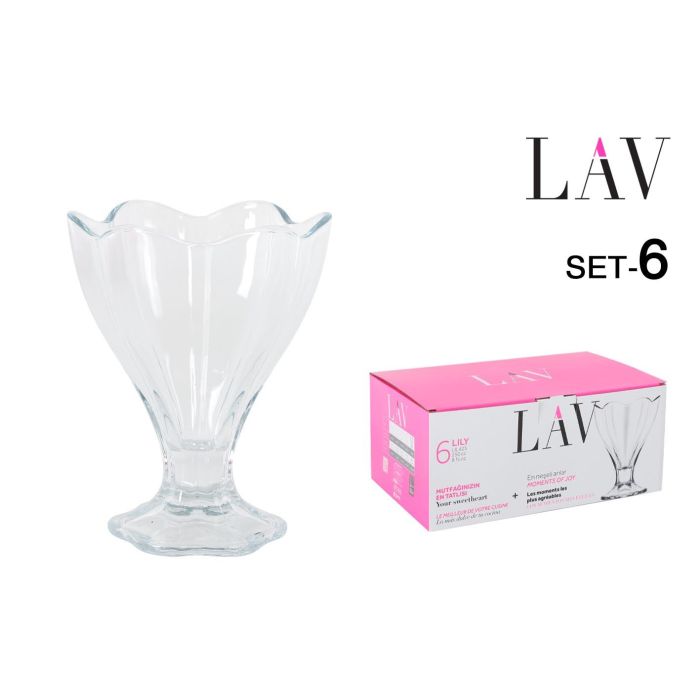 Set 6 Copas Helado Lily 250 cc LAV (4 Cajas) Set 6 Copas Helado Lily 250 cc LAV (4 Cajas)