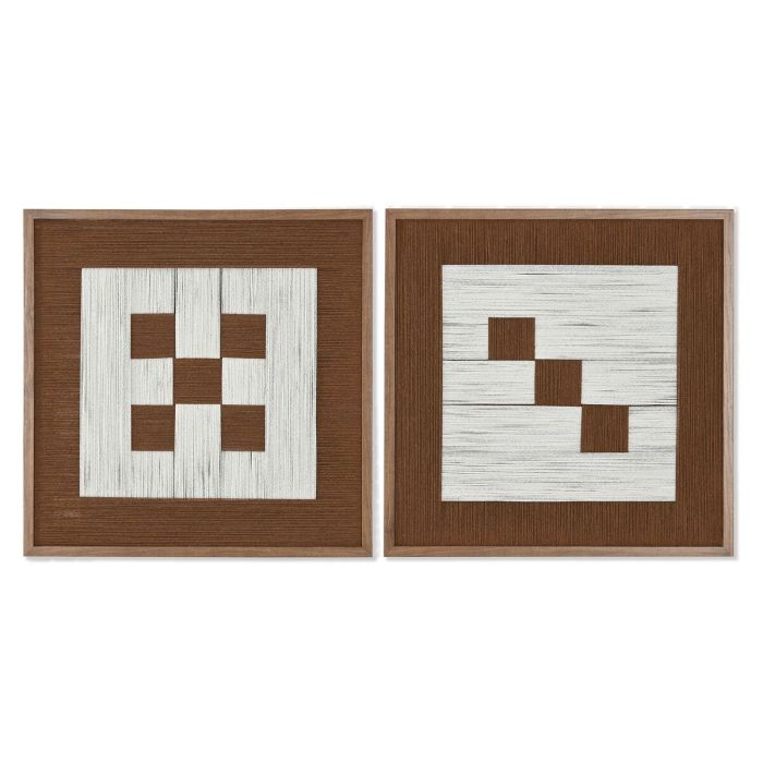 Cuadro Urban DKD Home Decor Beige Blanco 3 x 50 x 50 cm (2 Unidades) Cuadro Urban DKD Home Decor Beige Blanco 3 x 50 x 50 cm (2 Unidades)