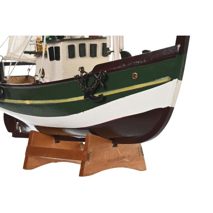 Barco Atlantico DKD Home Decor Verde Oscuro Blanco 10 x 28 x 32 cm 2