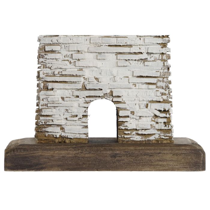 Figura Decorativa Home ESPRIT Blanco Natural Faro Acabado envejecido 22,5 x 11 x 51 cm 2