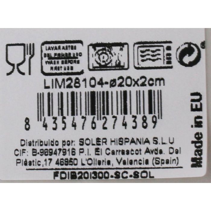 La Mediterranea Plato Postre Limoi 20 cm Iberica Brillo (12 Unidades) 1