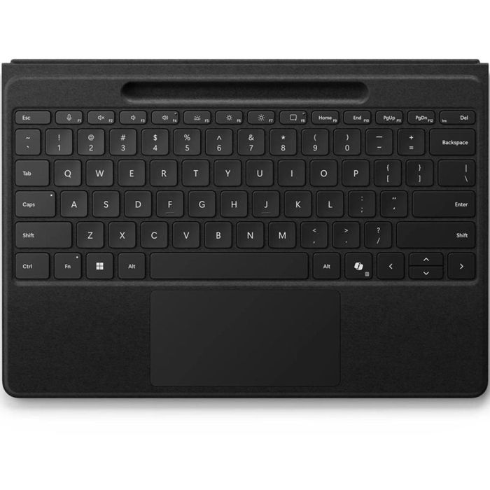 Microsoft Teclado Inalámbrico Surface Pro Flex QWERTY Español Retroiluminado con Panel Táctil y Bandeja para Surface Slim Pen 2 Negro