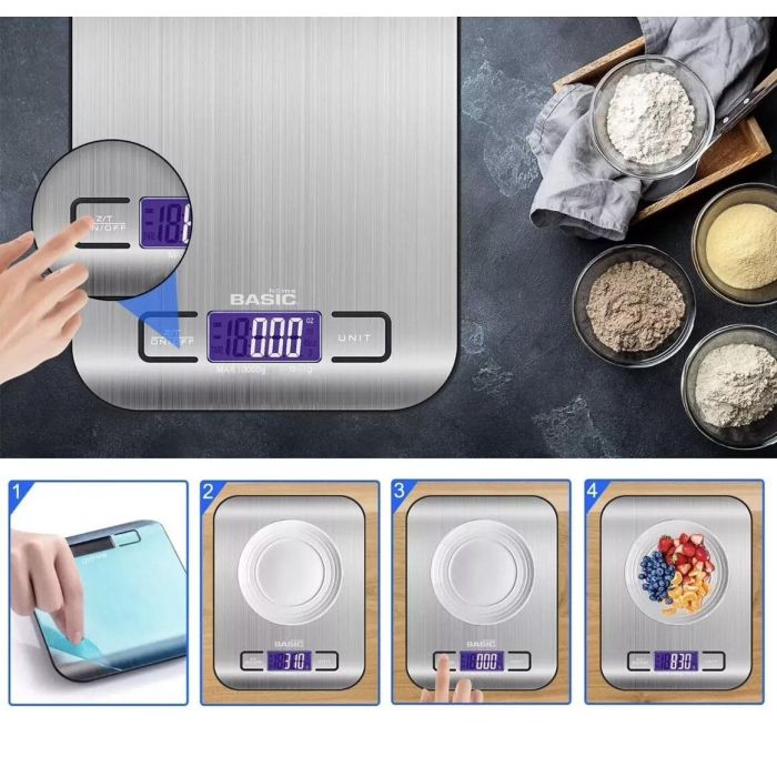 Bascula Cocina Digital 10Kg Basic Home (12 Unidades) 1