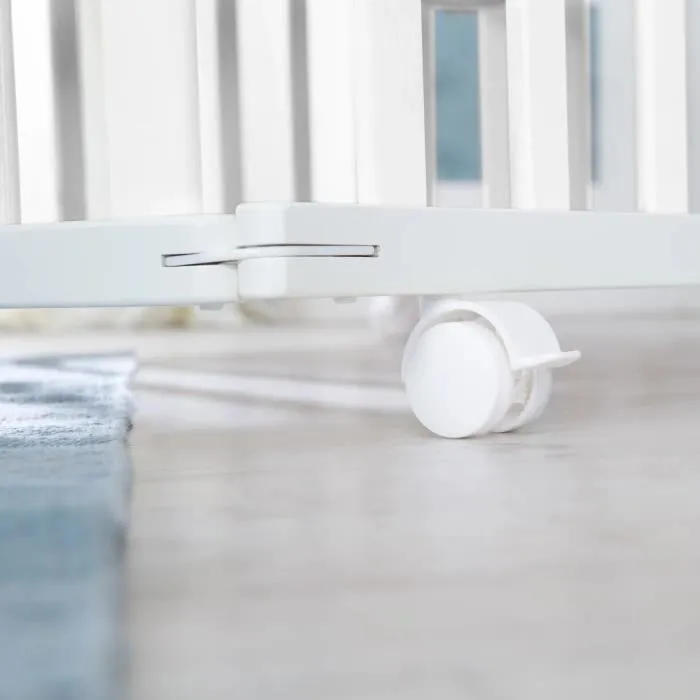 Roba Parque Infantil Plegable Little Stars ROB4005317339061 75 x 100 cm Altura Regulable 4 Ruedas con Freno Madera Lacada Diseño Estrellas 4